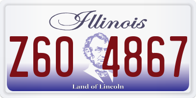 IL license plate Z604867