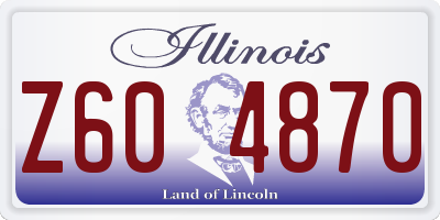 IL license plate Z604870