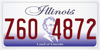 IL license plate Z604872