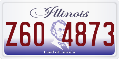 IL license plate Z604873