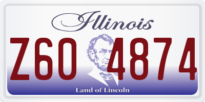 IL license plate Z604874