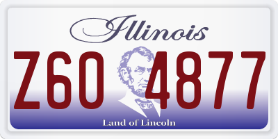 IL license plate Z604877