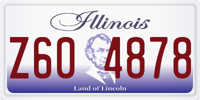 IL license plate Z604878