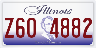 IL license plate Z604882