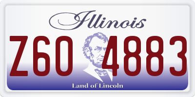 IL license plate Z604883