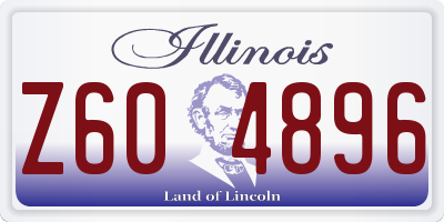 IL license plate Z604896
