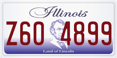 IL license plate Z604899