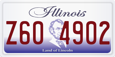 IL license plate Z604902