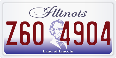 IL license plate Z604904