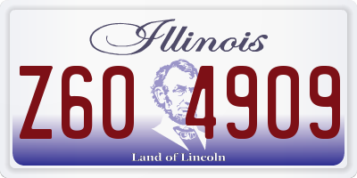 IL license plate Z604909
