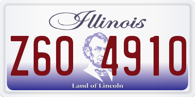 IL license plate Z604910