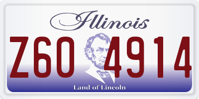 IL license plate Z604914