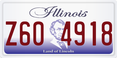 IL license plate Z604918