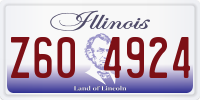 IL license plate Z604924
