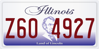 IL license plate Z604927