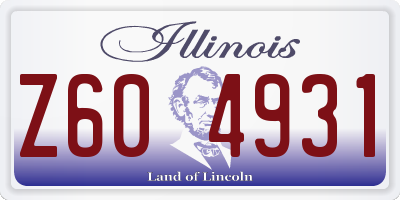 IL license plate Z604931