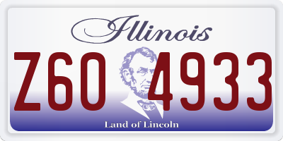 IL license plate Z604933