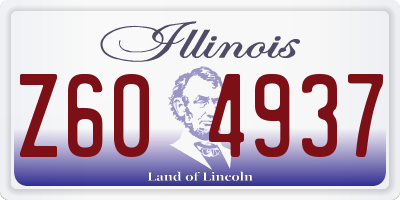 IL license plate Z604937