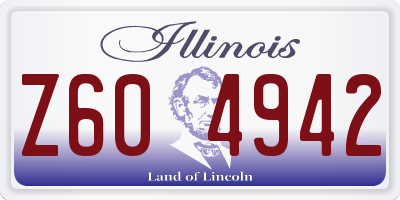 IL license plate Z604942