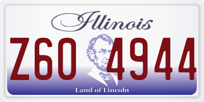 IL license plate Z604944