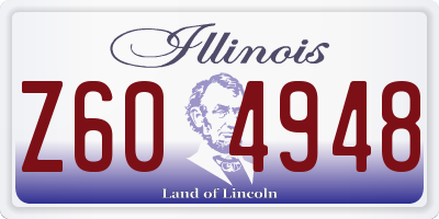 IL license plate Z604948