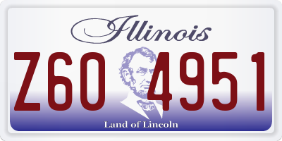 IL license plate Z604951