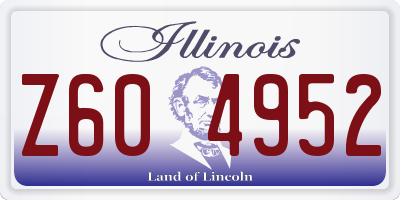 IL license plate Z604952