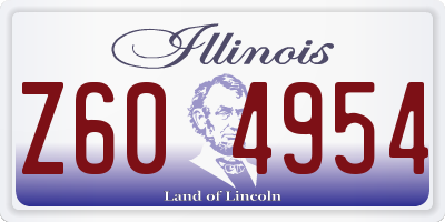 IL license plate Z604954