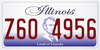 IL license plate Z604956