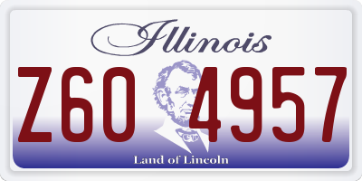 IL license plate Z604957