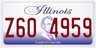IL license plate Z604959