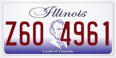 IL license plate Z604961