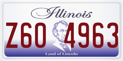 IL license plate Z604963
