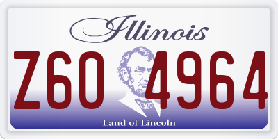 IL license plate Z604964