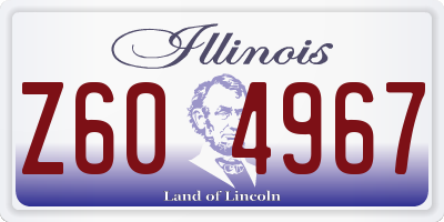 IL license plate Z604967