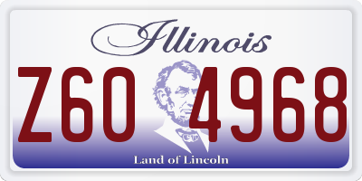 IL license plate Z604968