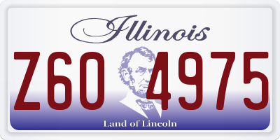 IL license plate Z604975