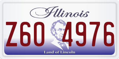 IL license plate Z604976