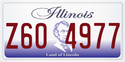 IL license plate Z604977