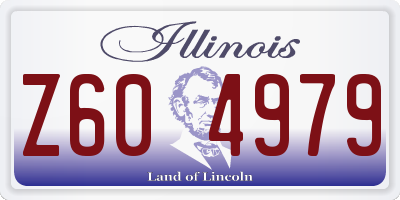 IL license plate Z604979