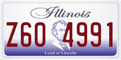 IL license plate Z604991
