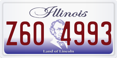 IL license plate Z604993