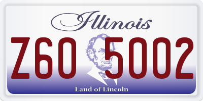 IL license plate Z605002