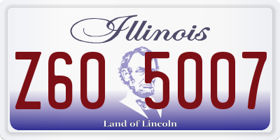 IL license plate Z605007