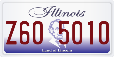 IL license plate Z605010
