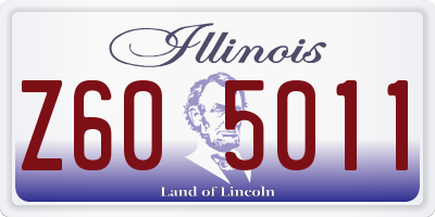 IL license plate Z605011