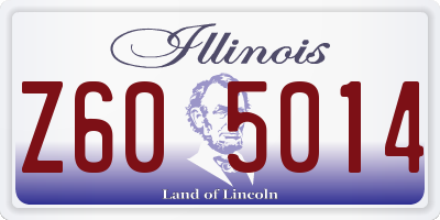 IL license plate Z605014