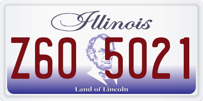 IL license plate Z605021