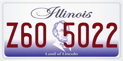 IL license plate Z605022