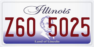 IL license plate Z605025